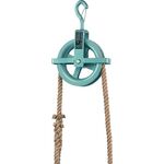 Baurolle Seilraddurchmesser 190mm m.Hakensicherung u.Kreuzbügel BRAUN