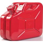 Kraftstoffkanister 10l Feuerrot RAL 3000 Stahlbl.0,9mm L345xB165xH275mm VALPRO