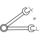 Maulringratschenschlüssel SW 19mm L.247mm umschaltbar,Rings.15Grad PROMAT