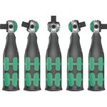 Schwenk- u.U.-Knarre 8009 Zyklop Pocket Set 1 3/8Zoll+1/4 Zoll 72 Z.WERA