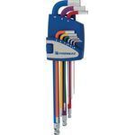 Winkelschraubendrehersatz 9-tlg.Ku.-Halter SW 1,5-10mm lang, Kugelkopf PROMAT