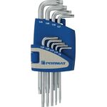 Winkelschraubendrehersatz 9tlg.T9-T45 Ku.-Halter PROMAT