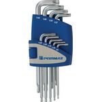 Winkelschraubendrehersatz 9tlg.T9-T45 m.Kugelkopf Ku.-Halter PROMAT