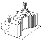Wechselhalter f.Stahlhalterkopf B f.Drehstähle Spann-H.25mm PROMAT