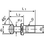Anzugsbolzen JIS B 6339 BT40 m.Bohr.45 Grad PROMAT