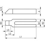 Gabelspanneisen Nr.6315GN Schlitz-B.14mm L.160mm f.Spannschraube M12,M14 AMF