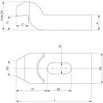 Spanneisen DIN 6316 f.T-Nut 20+22mm L.200mm AMF