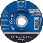 Trennscheibe SG STEEL D125x2,4mm gekr.STA Bohr.22,23mm PFERD - VPE: 25