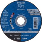 Trennscheibe SG STEELOX D125x2,4mm ger.INOX Bohr.22,23mm PFERD - VPE: 25