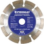 Diamanttrennscheibe D.180mm Bohr.22,23mm segmentiert 10mm PROMAT