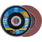 Fächerscheibe POLIFAN A PSF STEELOX D.125mm K.A-40 kon.Stahl/Holz NK PFERD - VPE: 10
