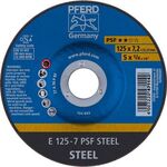 Schruppscheibe PSF STEEL D125xS7,2mm gekr.STA Bohr.22,23mm PFERD - VPE: 10