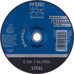 Schruppscheibe SG STEEL D230xS7,2mm gekr.STA Bohr.22,23mm PFERD - VPE: 10