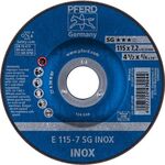 Schruppscheibe SG INOX D115xS7mm gekr.INOX Bohr.22,23mm PFERD - VPE: 10