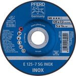 Schruppscheibe SG INOX D125xS7,2mm gekr.INOX Bohr.22,23mm PFERD - VPE: 10