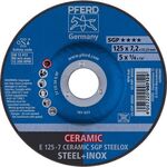 Schruppscheibe CERAMIC SGP STEELOX D125xS7mm gekr.STA Bohr.22,23mm PFERD - VPE: 10