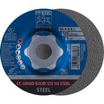 Schleifscheibe CC-GRIND-SOLID SG STEEL D125xSmm gekr.STA Bohr.22,23mm PFERD - VPE: 10
