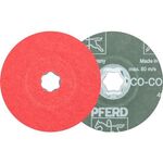 Fiberscheibe COMBICLICK CO-COOL D.115mm K.80 INOX/Alu.Keramikkorn PFERD - VPE: 25