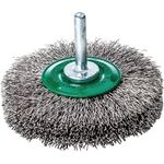 Schaftrundbürste D.70mm Schaft 6mm Drahtstärke 0,3mm VA 13mm 15000min-¹