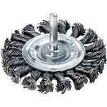 Zopfrundbürste D.75mm Schaft 6mm Drahtstärke 0,5mm STA 12mm 25000min-¹ LESSMANN