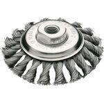 Zopfkegekbürste D.100mm Gew.Drahtstärke 0,5mm STA 12mm 15000min-¹ LESSMANN