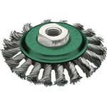 Zopfkegekbürste D.100mm Gew.Drahtstärke 0,5mm VA 12mm 15000min-¹ LESSMANN