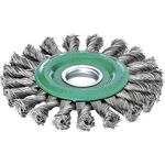 Zopfrundbürste D.125mm Bohr.Drahtstärke 0,5mm VA 14mm 12500min-¹ LESSMANN