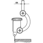 Zentrierhalter FH 8 Aufnahmebohrung-D.4mm H7 Schaft-D.8 mm h6 KÄFER