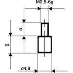 Messeins.D.4,8mm plan M2,5 STA z.Messuhren KÄFER