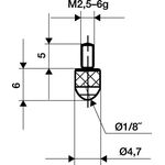 Messeins.L.6mm KGL M2,5 HM z.Messuhren KÄFER