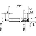 Verlängerungsstück L.100mm Messbolzen-D.4mm z.Messuhren KÄFER