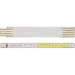 Gliedermaßstab 9143 L.3m B.16mm mm/cm EG III Buche weiß-gelb BMI