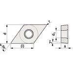 Wendeschneidplatte DCMT 11T304-F PMK30 Bearb.Schlicht PROMAT - VPE: 10