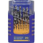 Holzspiralbohrersatz 013G 25-tlg.D.1-13mm 0,5mm steig.HSS FISCH-TOOLS