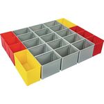 Einteilungsset I3 iB 72 B349xT265xH63mm blau/gelb/orange/rot/grün/grau