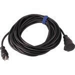 Schutzkontaktverlängerung 16A 250V 3x2,5mm² 5m H07RN-F schwarz IP44 JÄGER DIREKT