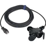 Schutzkontaktverlängerung 16A 250V 3x1,5mm² 3m H07RN-F schwarz IP44 JÄGER DIREKT