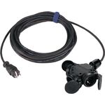 Schutzkontaktverlängerung 16 A 250 V 3-Wege-Kupplung 3x1,5mm² 5m H07RN-F