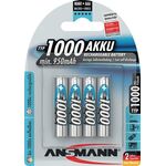 Akkuzelle 1,2 V 1000 mAh R03-AAA-Micro HR03 4 4St./Blister ANSMANN