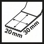 Tauchsägeblatt AIZ 20AB B.20mm Eintauch-T.30mm Starlock 5er Pk.BOSCH