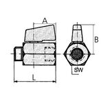 Mini-Kugelhahn 9,73mm G 1/8 Zoll IG/IG RIEGLER
