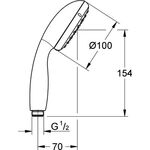 Grohe Handbrause TEMPESTA 100 100mm chr