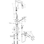 HG Elektronik-Waschtischmischer FOCUS DN 15 m Temp.reg. Batt-Betr 6 V chr