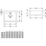 V&B Spülbecken O.NOVO 495x170x400mm we C+