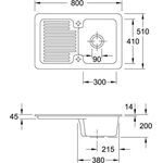 V&B Spüle CONDOR 45 800x510mm Exzent. graphit