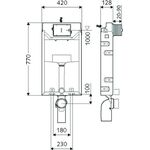 Schell WC-Montagemodul MONTUS C-N 120 Nassbau, mit UP-Spülkasten 12 cm