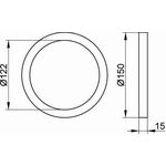 Keuco Verlängerungs-Rosette f FLEXX. BOXX EHM/Therm-arm verchromt