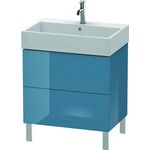 Duravit Waschtischunterbau L-CUBE 582x684x459mm stone blue hochglanz