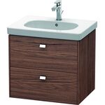 Duravit Waschtischunterbau BRIOSO Griffe chr 563x620x469mm nussbaum dunkel