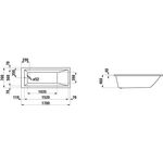 Laufen Einbau-Badewanne LAUFEN PRO 1695x705mm weiß